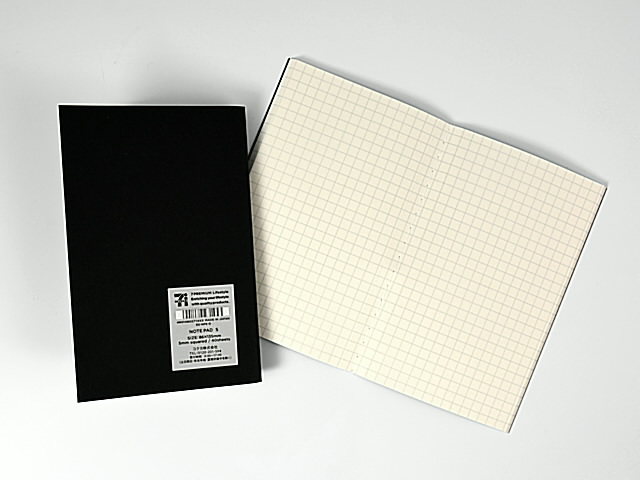 7PL 糸とじノート S 黒