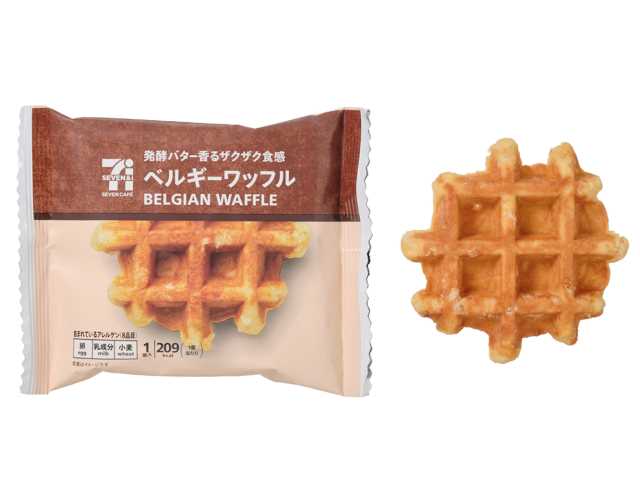 ７カフェ　発酵バター香るベルギーワッフル セブンイレブン (7-ELEVEN)
