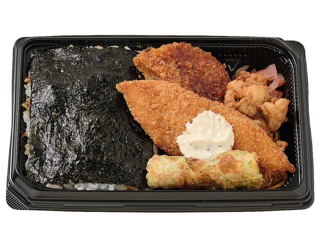 4種おかずの海苔弁当
