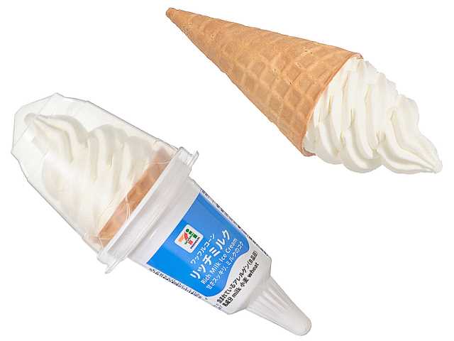 ７プレミアム　ワッフルコーン　リッチミルク セブンイレブン (7-ELEVEN)