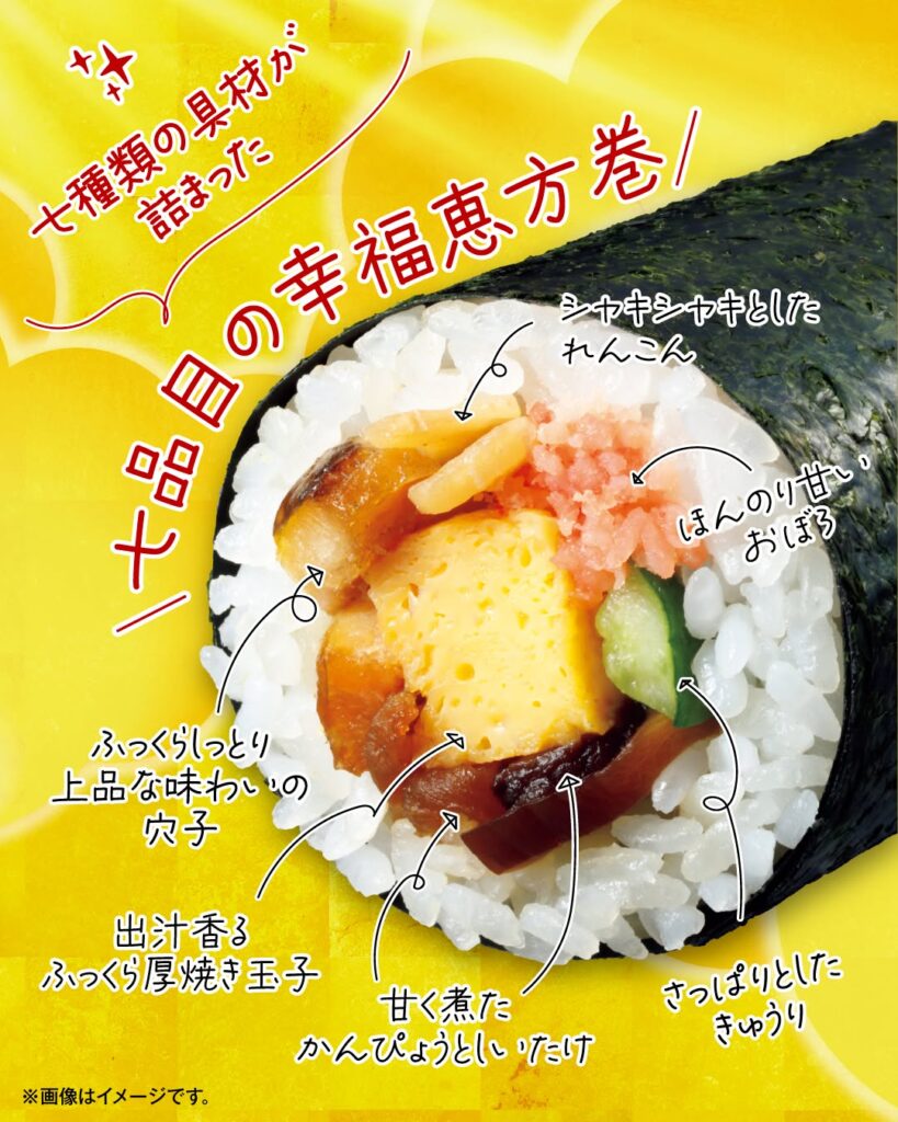 七品目の幸福恵方巻用途：節分の恵方巻、季節の行事食