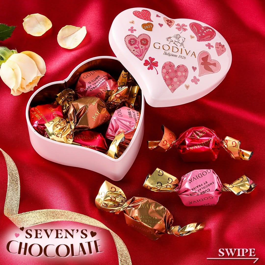 SEVENSCHOCOLATEセブンズチョコレートゴディバGキューブミニハート缶5粒入ゴディバGODIVAハートGキューブトリュフミルクダークストロベリーショコラティエ贅沢チョコチョコレートチョコショコラvalentinechocolateバレンタインバレンタインチョコバレンタインデーバレンタインギフトセブンイレブンスイーツコンビニスイーツセブンプレミアム近くて便利セブンセブンイレブンsevenelevenおうち時間おうちカフェ