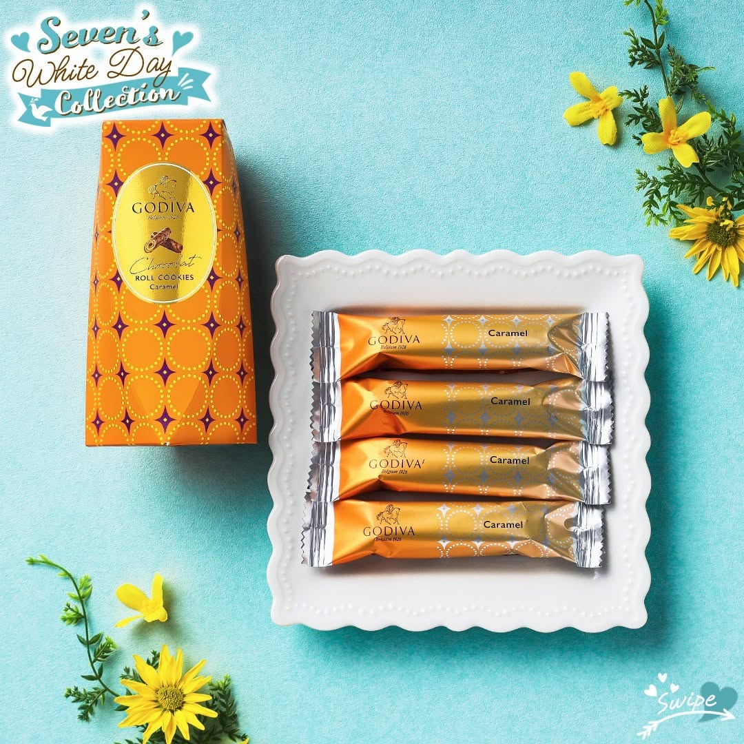 ゴディバ ショコラロールクッキー キャラメル セブンイレブン