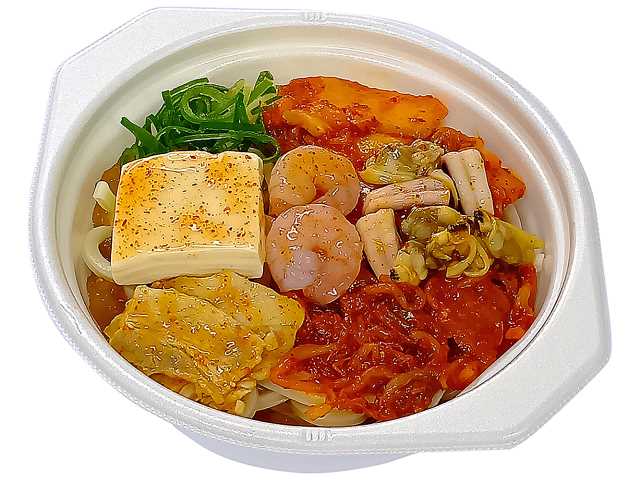 辛口海鮮チゲ風　米粉入りうどん セブンイレブン (7-ELEVEN)