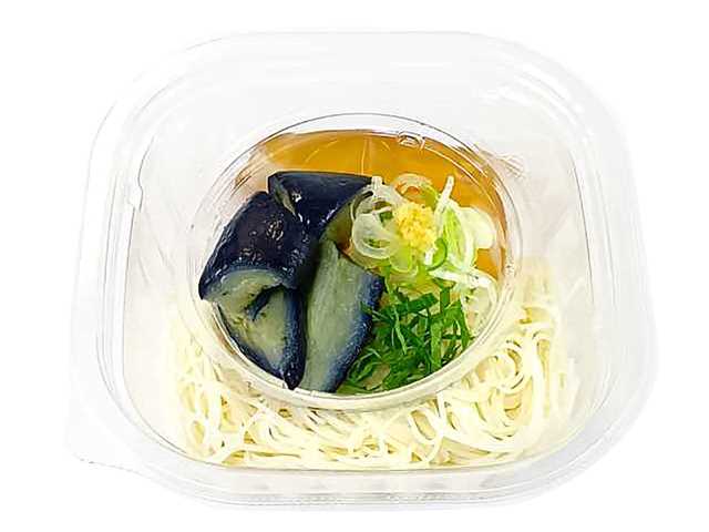なすの揚げ浸しと薬味で食べるミニそうめん セブンイレブン (7-ELEVEN)