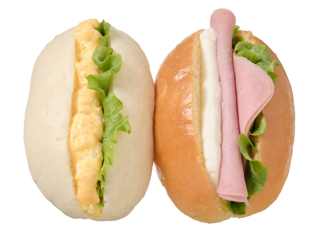 ミニロールたまごサラダ＆ハムチーズ