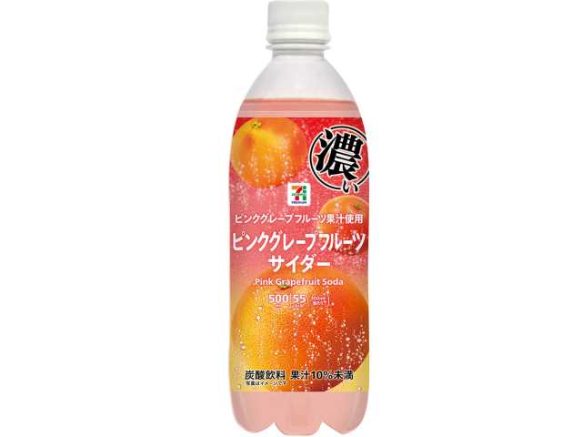 7P 濃いピンクグレープフルーツサイダー 500ml