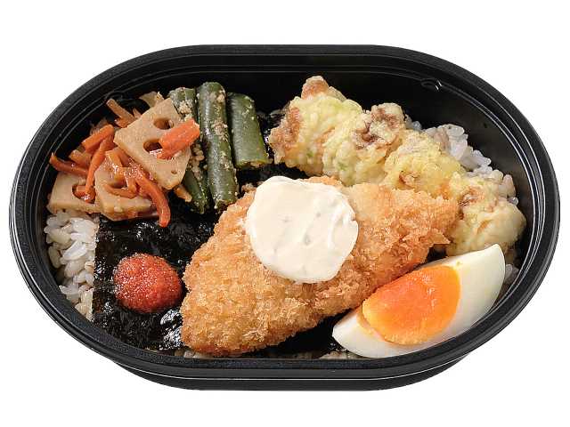 5種おかずのミニ明太海苔弁当(もち麦)