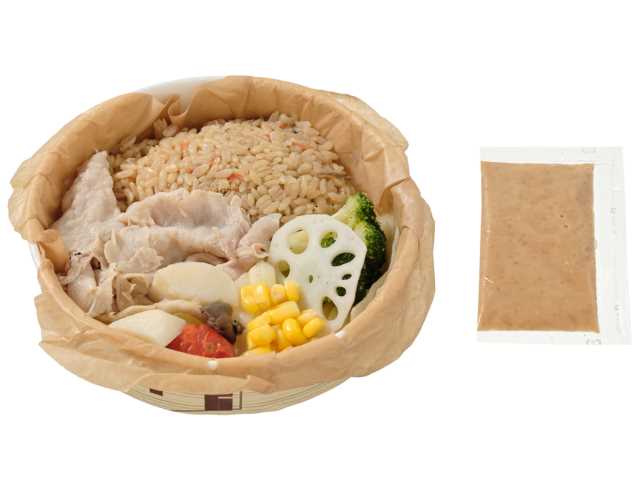 蒸し野菜と豚しゃぶのサラダごはん